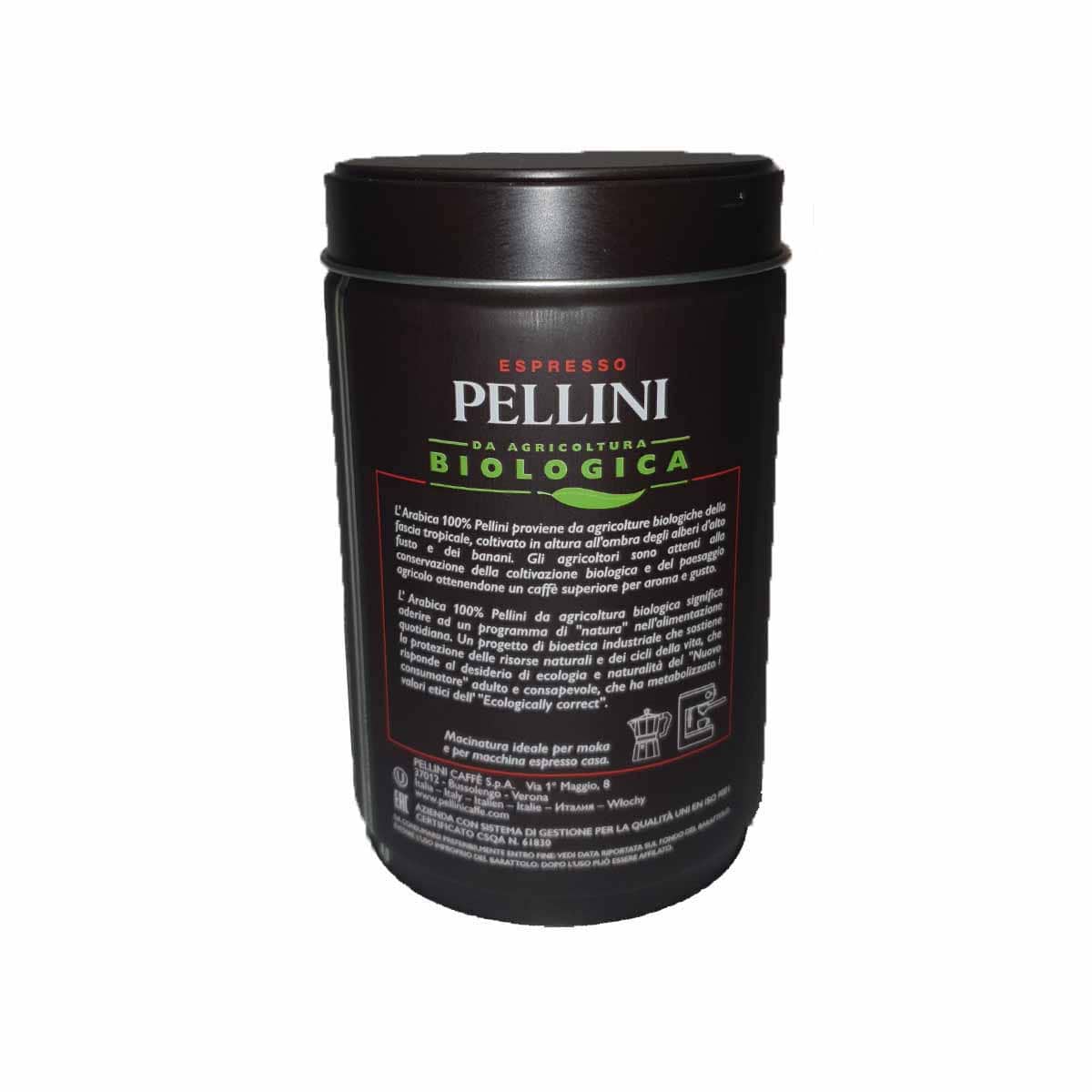 Pellini Bio Ground Coffee 100% Arabica 250gr (8.8oz) - Aster Premium