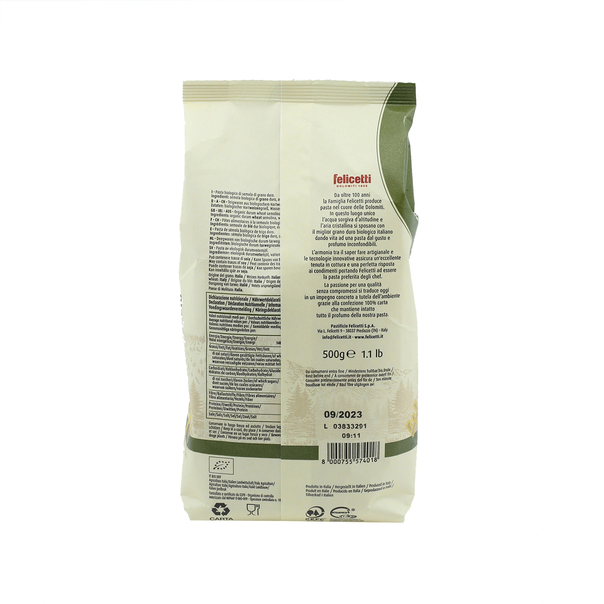 Felicetti Organic Pasta - N°401 Alfabeto 500g (1.1 lbs)