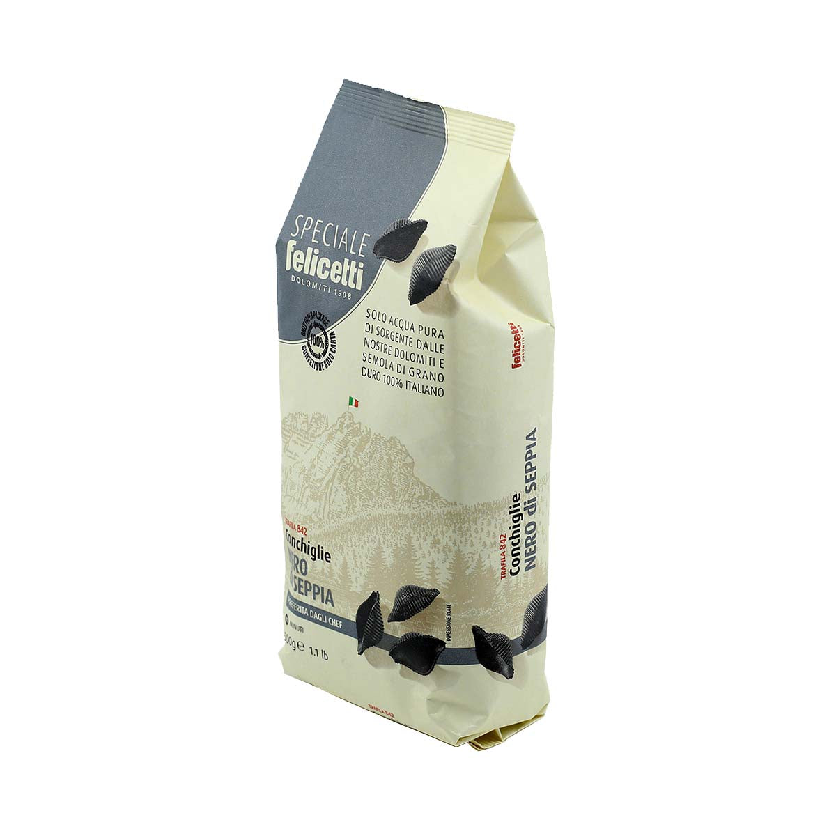Felicetti Speciale Pasta - N°842 Conchiglie Nero Di Seppia 500g (17.6oz) - Aster Premium