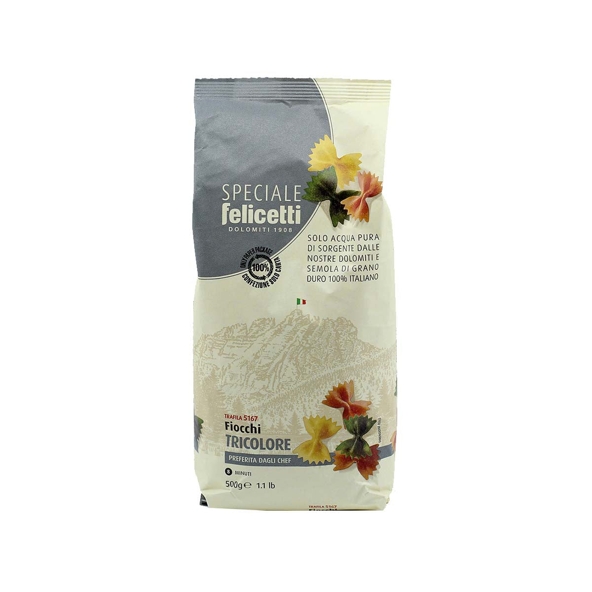 Felicetti Speciale Pasta - N°5167 Tricolore Fiocchi (Bowtie) 500g (17.