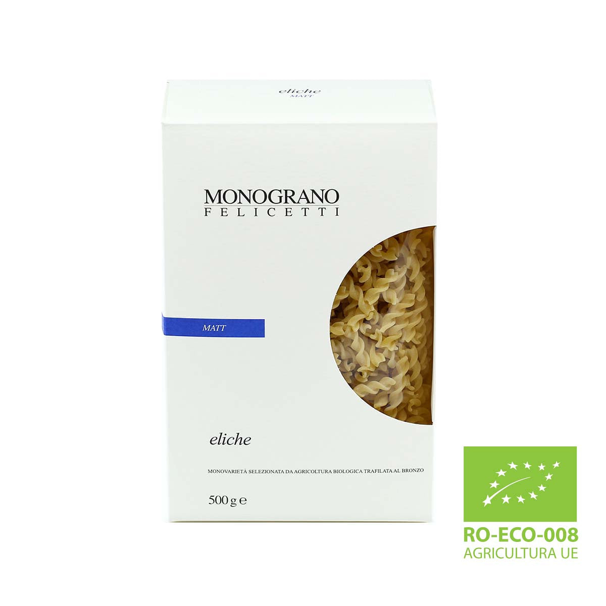 Monograno Felicetti Matt  Organic Eliche Pasta 500g (17.6oz)