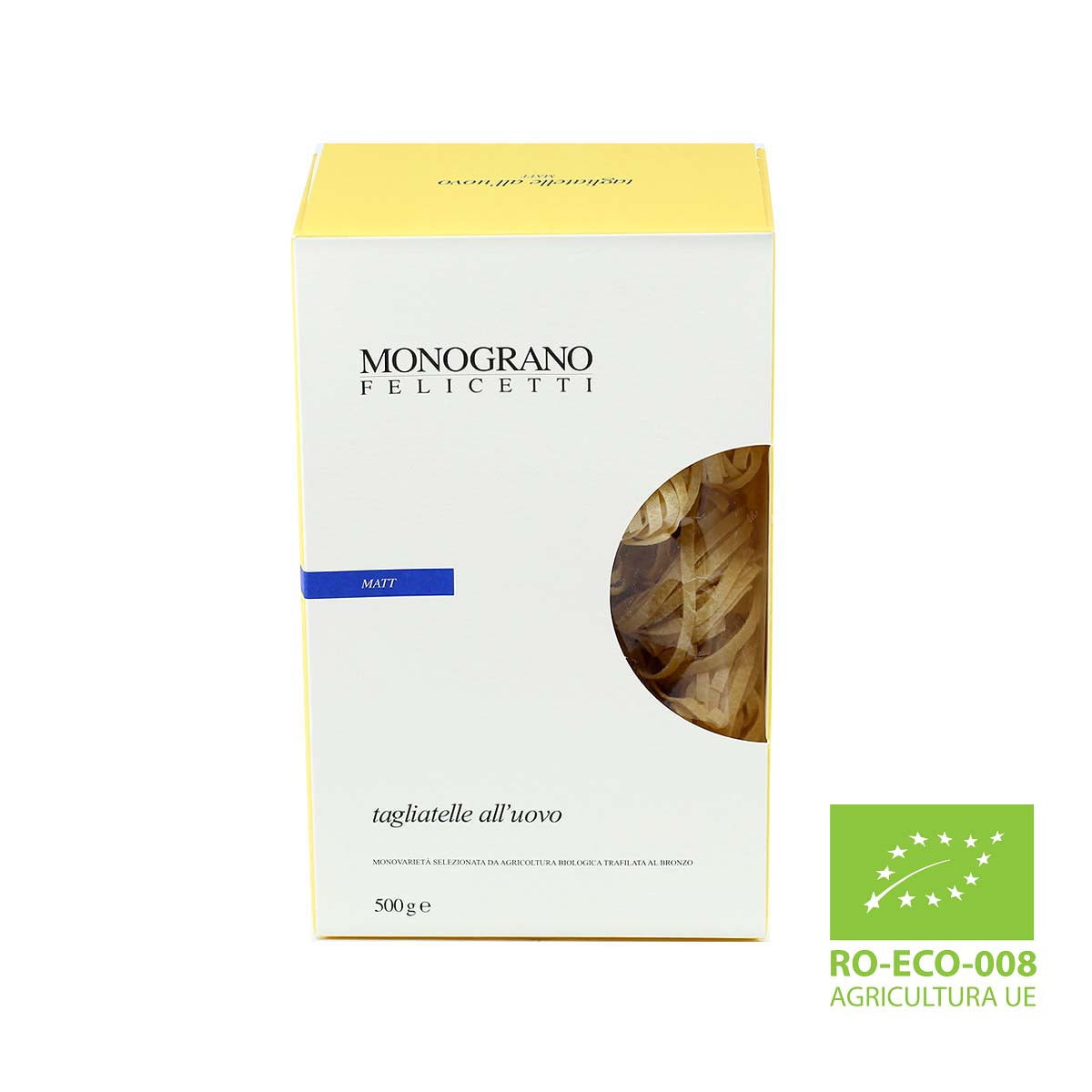 Monograno Felicetti Matt Tagliatelle all'uovo Organic Pasta 500g (17.6oz) - Aster Premium
