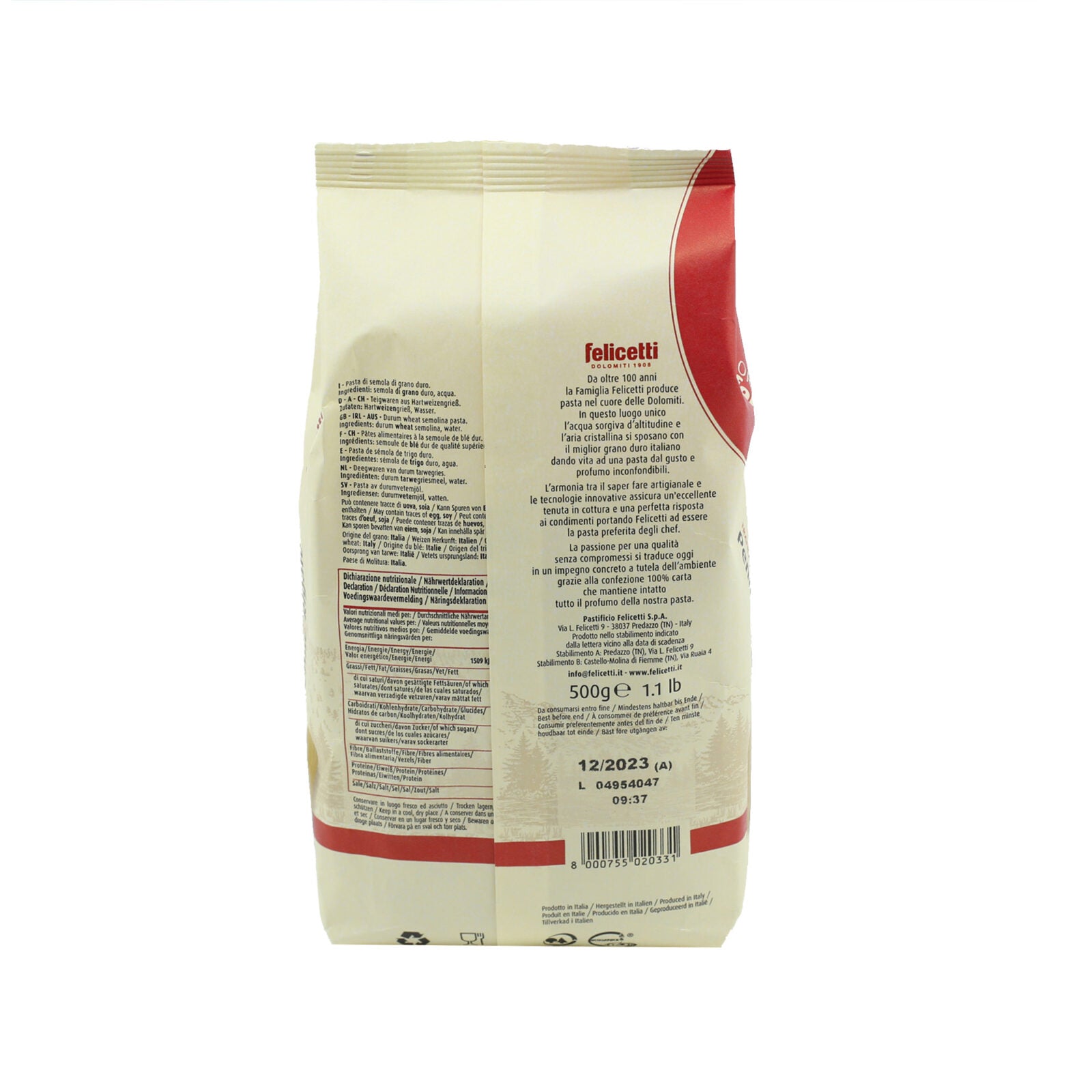 Pasta Felicetti Originale  - N°129 Pennine Rigate 500g - Aster Premium