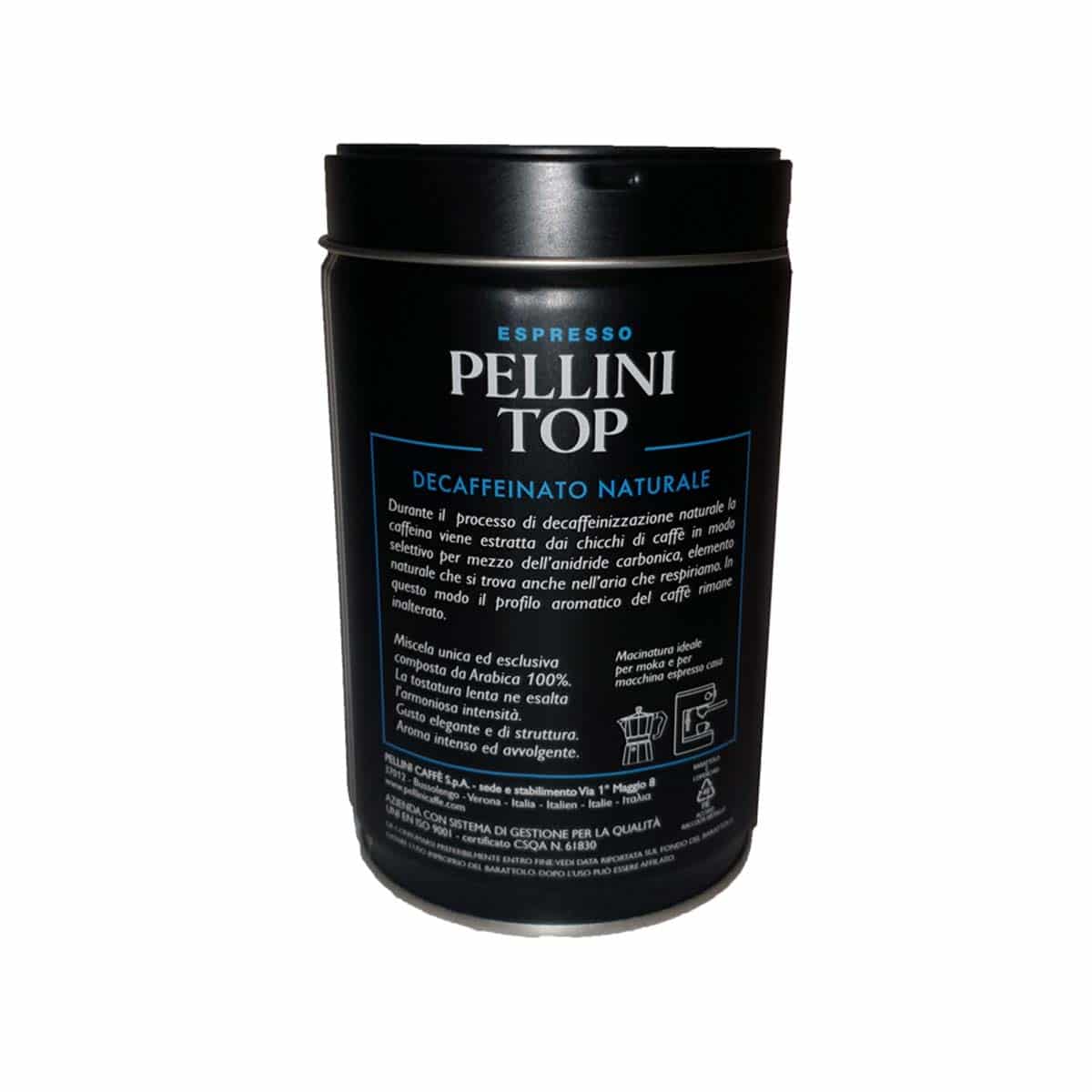 Pellini Top Decaffeinato Ground Coffee 250g (8.8oz) - Aster Premium