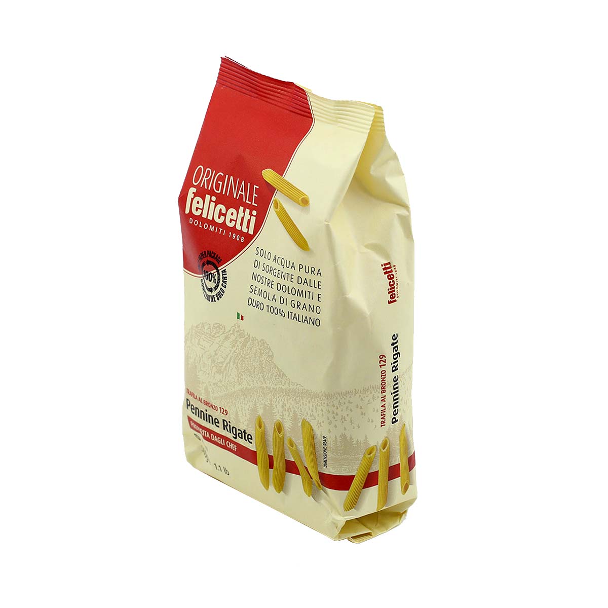 Pasta Felicetti Originale  - N°129 Pennine Rigate 500g - Aster Premium