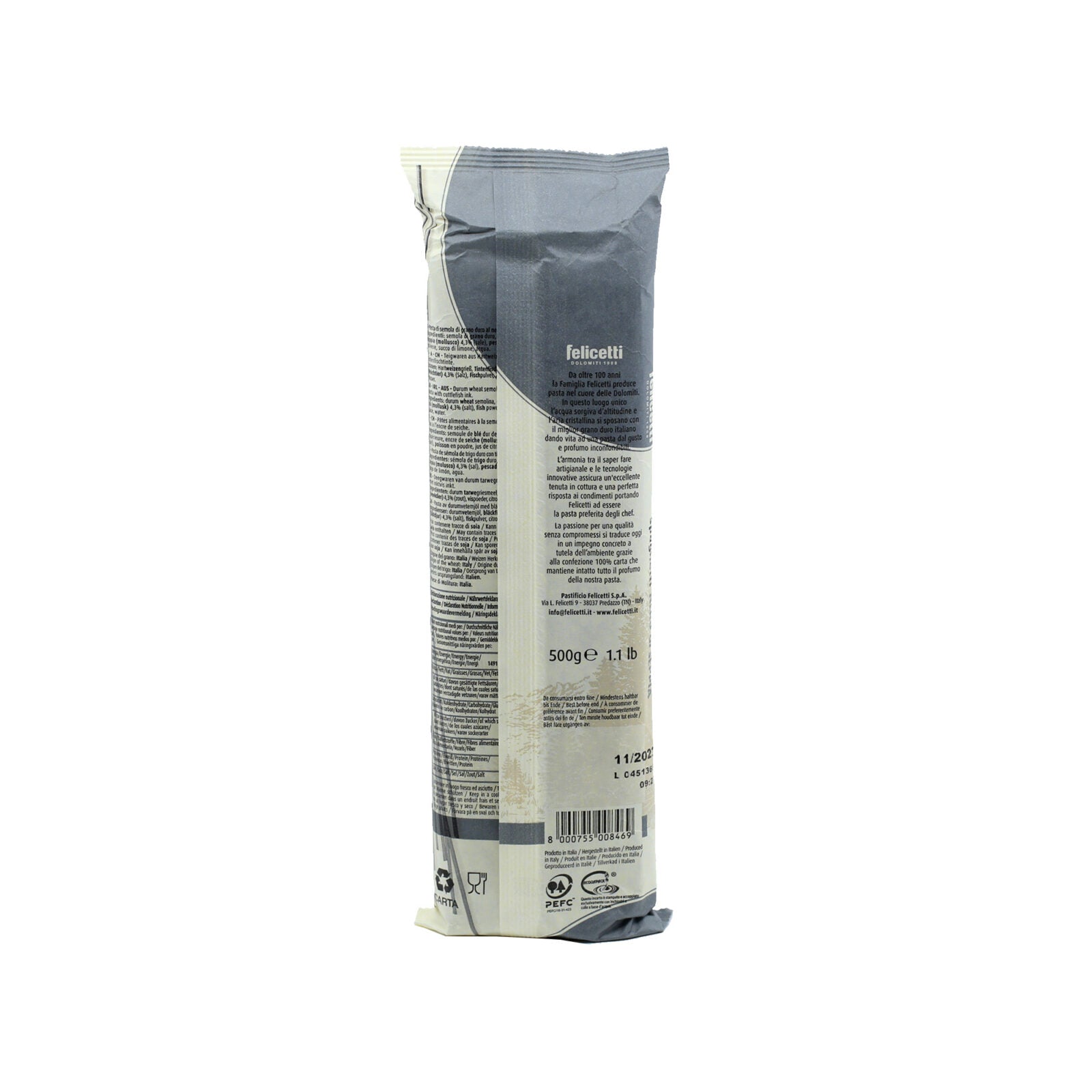 Felicetti Speciale Pasta - N°846 Spaghetti Nero di Sepia 500g (17.6oz) - Aster Premium