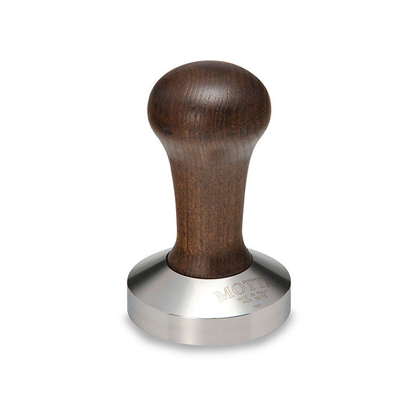 Motta Coffee Tamper 58mm Flat Base - Brown Ash Wood - Aster Premium